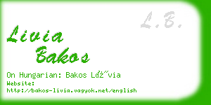 livia bakos business card